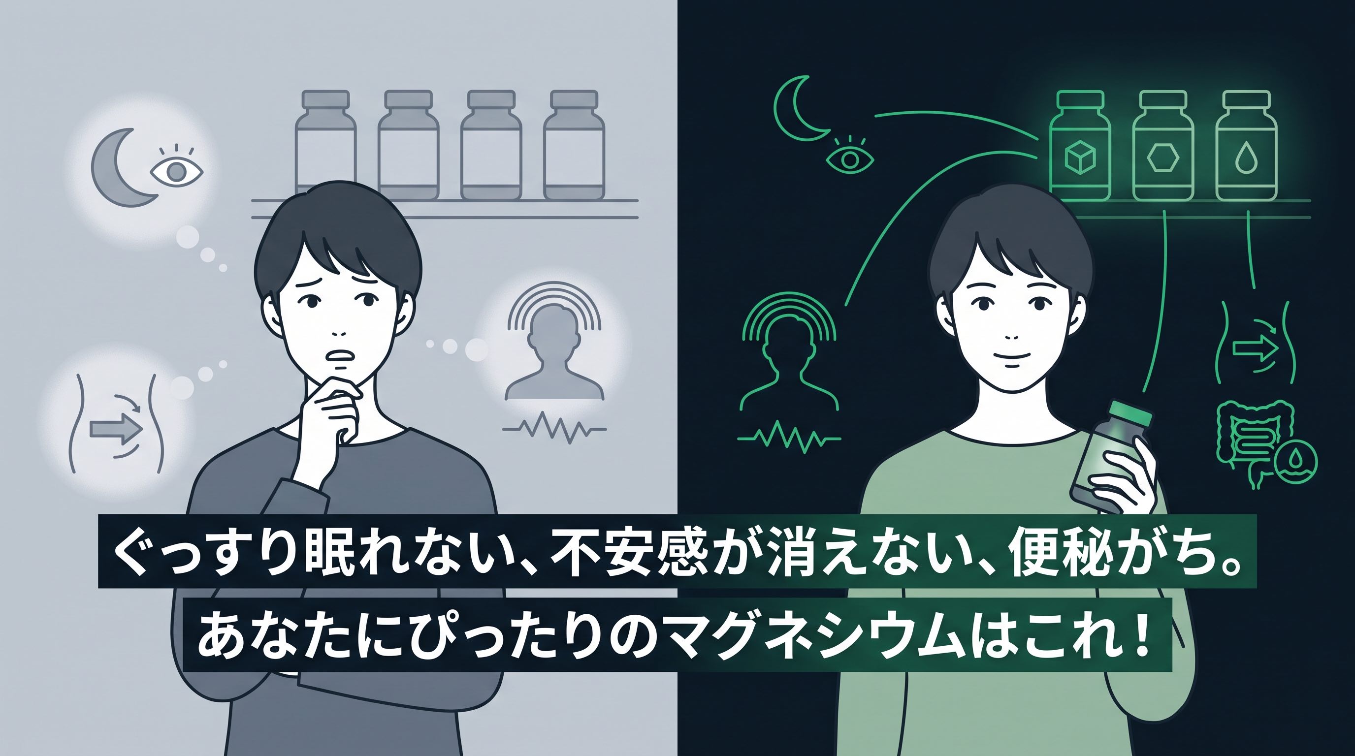症状で選ぶ、マグネシウムの使い分け